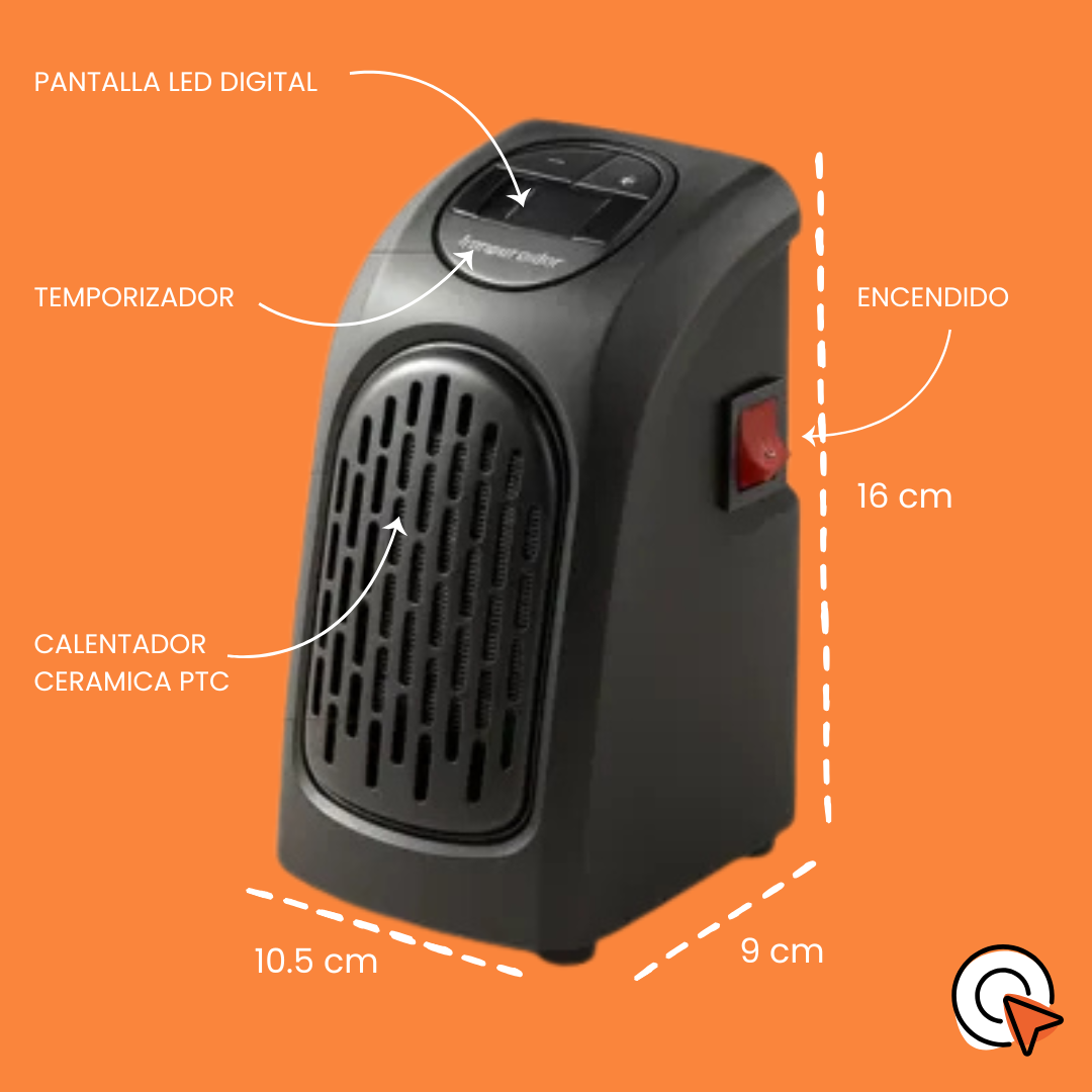 CALEFACTOR ELECTRICO PORTATIL BAJO CONSUMO