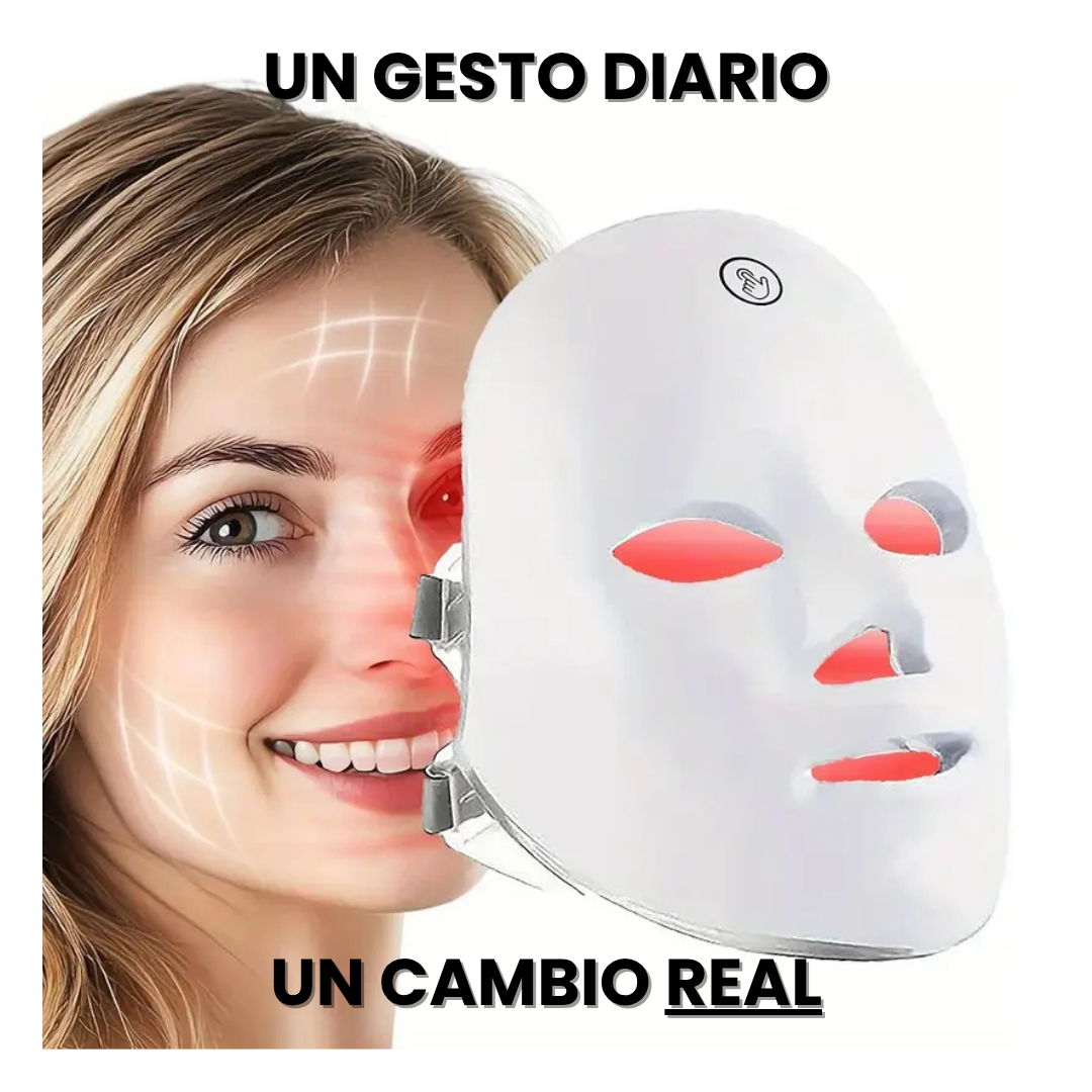 Dale la bienvenida al spa en casa - Máscara Facial LED 7 Colores