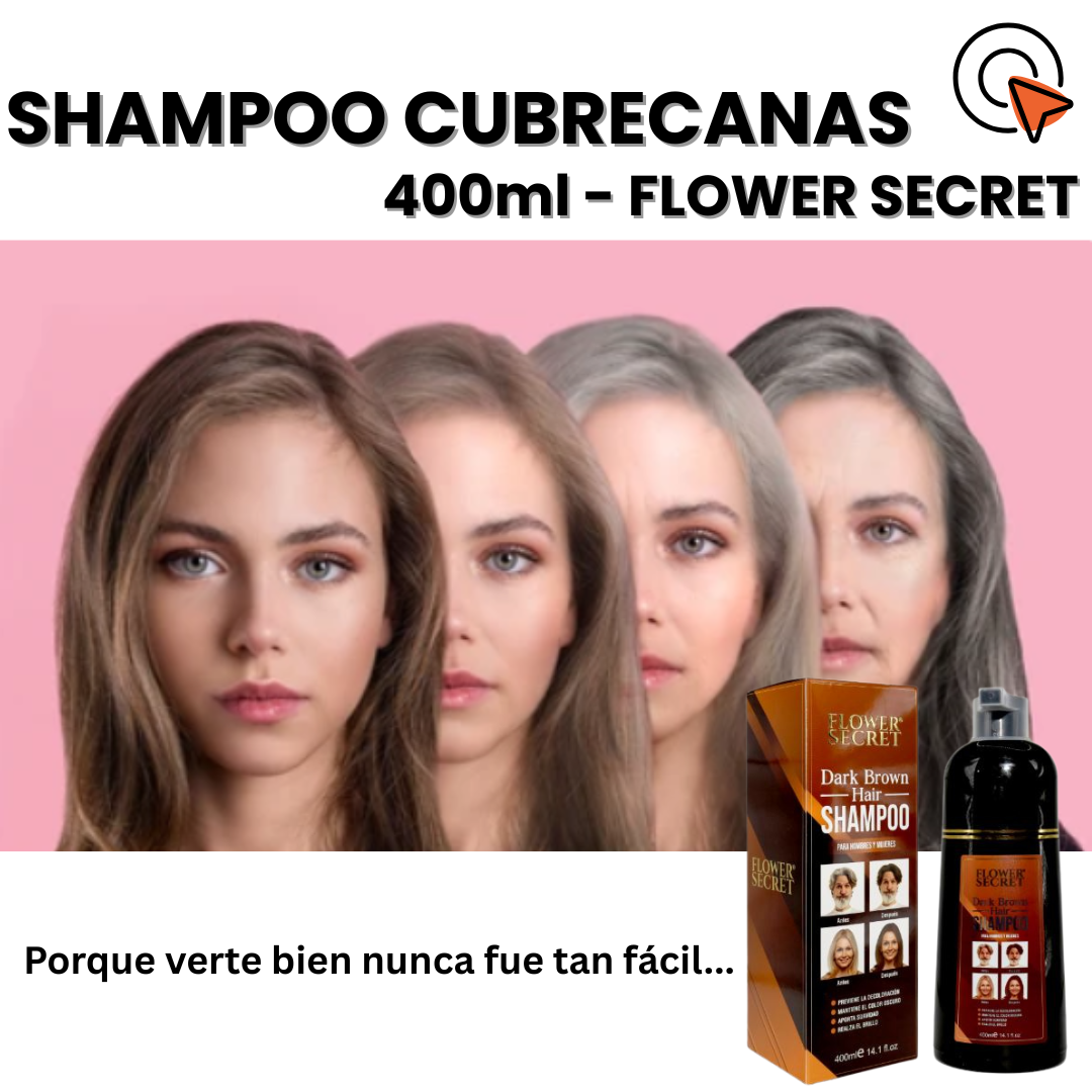 SHAMPOO CUBRECANAS Flower Secret 400ml ¡¡Adiós canas, Hola Estilo!!