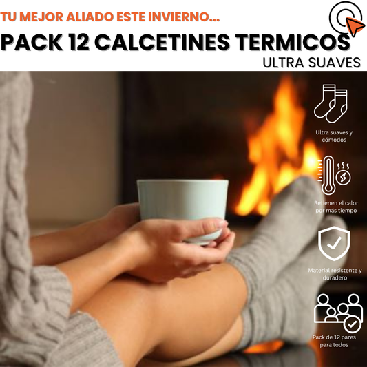 Pack 12 Calcetines Térmicos Ultra Suaves – ¡Adiós al frío!