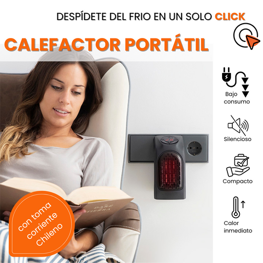 CALEFACTOR ELECTRICO PORTATIL BAJO CONSUMO